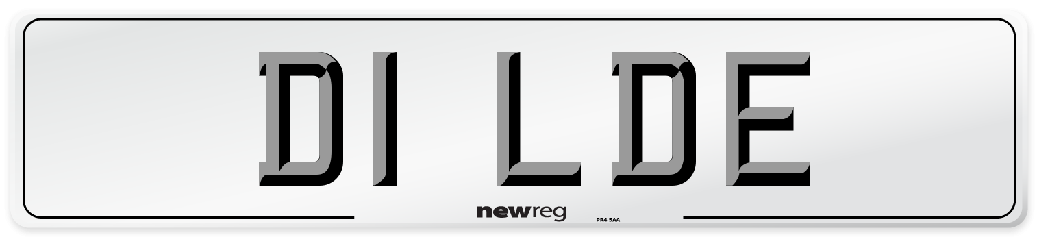 D1 LDE Number Plate from New Reg